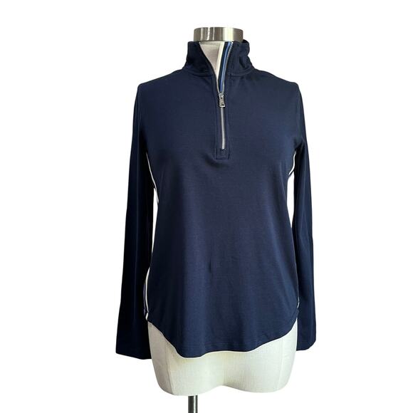 Lauren Ralph Lauren Sweaters - Lauren Ralph Lauren Blue Lightweight Jersey Quarter Zip Pullover Sweater Size S